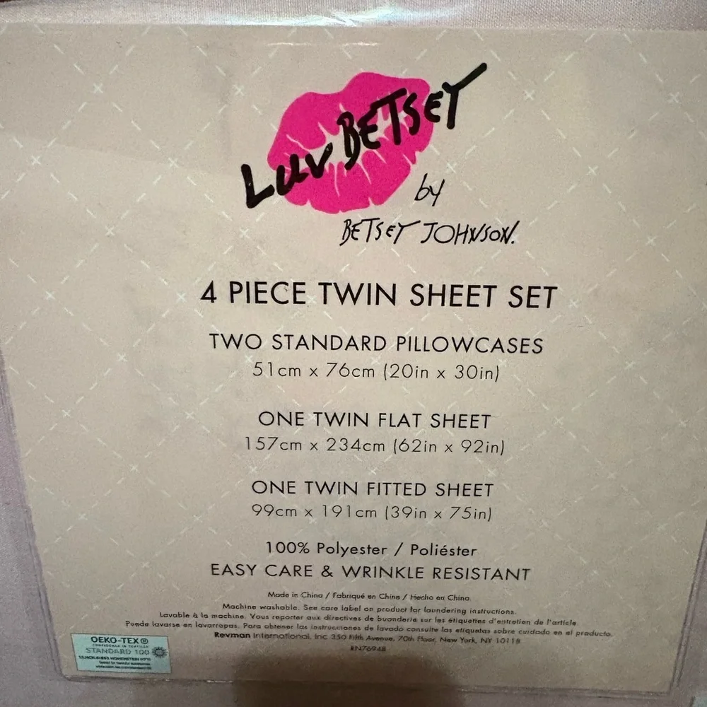 Baby Powder Pink Betsey Johnson Sheet Set